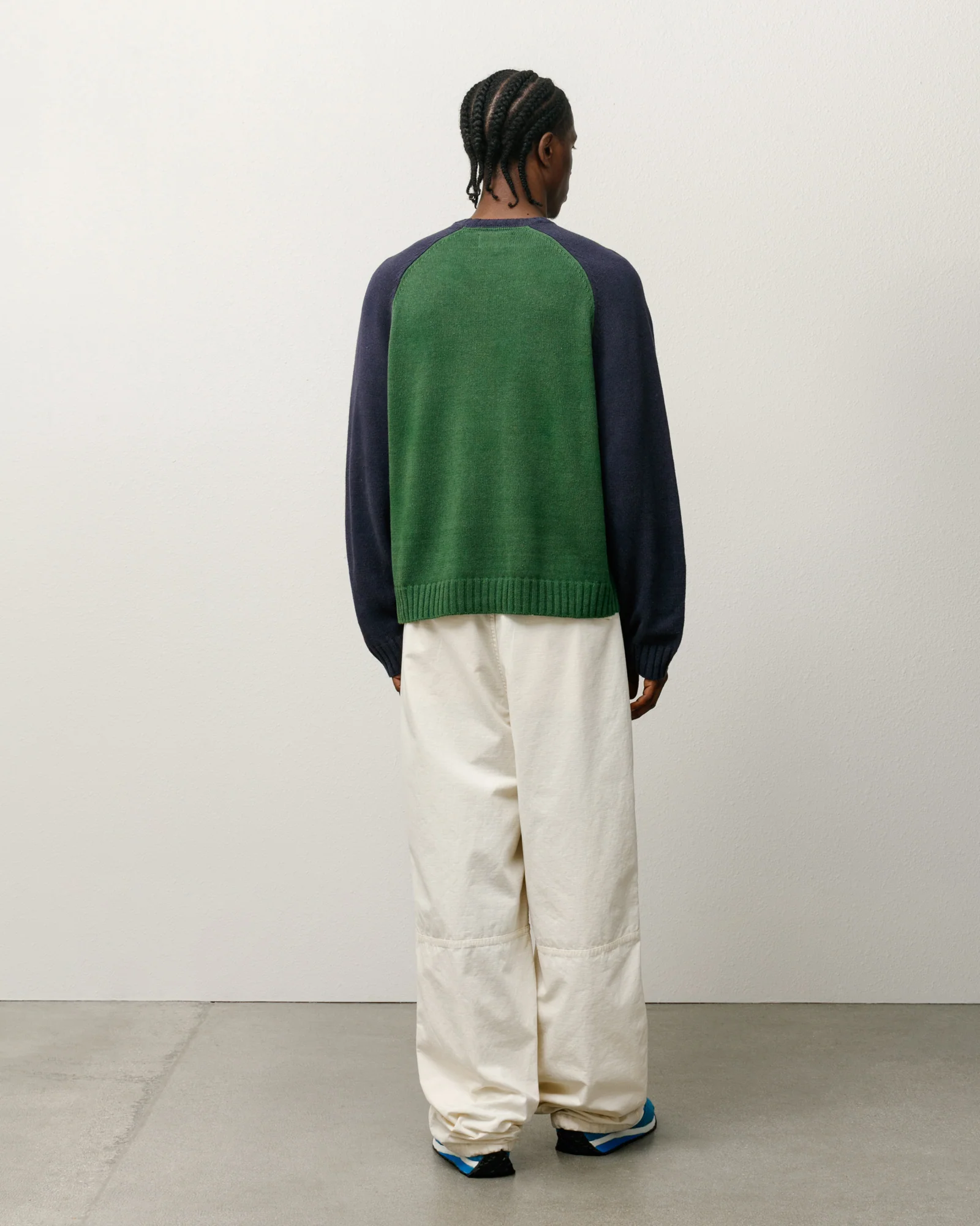 COLORBLOCKED RAGLAN KNIT CREW