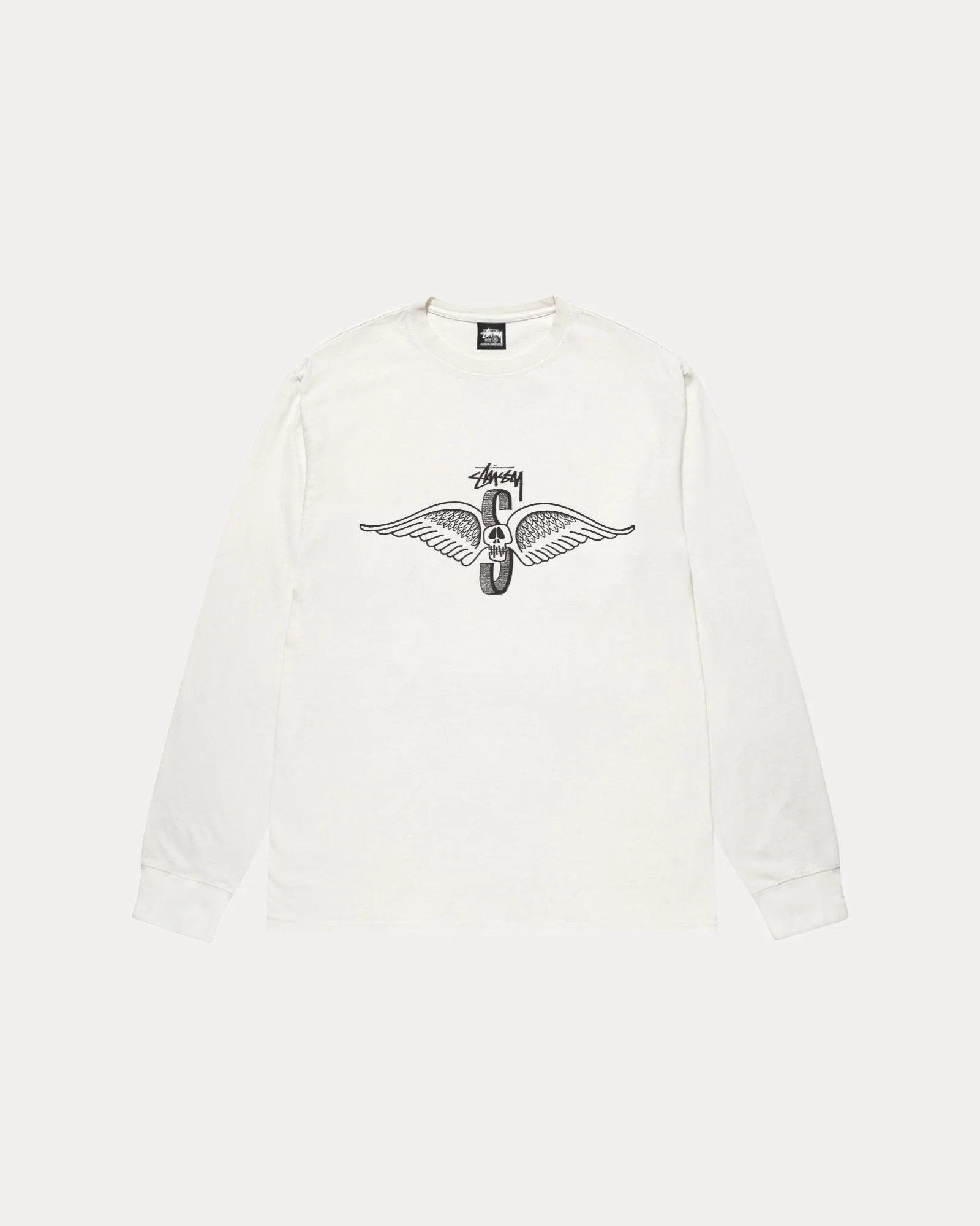 SKULL WINGS LS TEE PIGMENT DYED