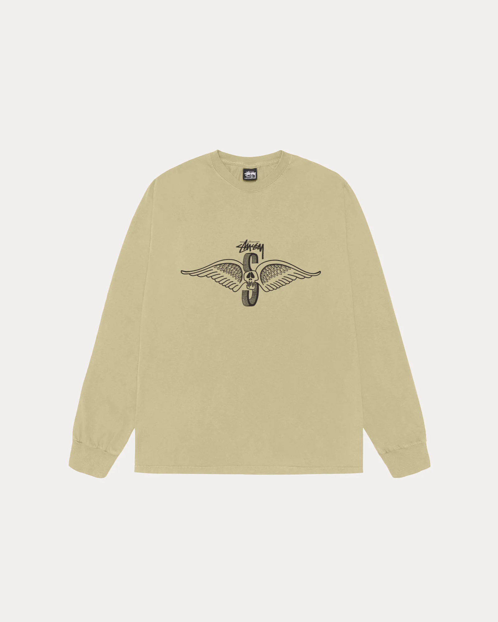 SKULL WINGS LS TEE PIGMENT DYED